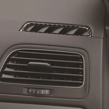 2 бр. Страничният Изход на Климатика от въглеродни Влакна Декоративни Стикери за Volkswagen VW Golf 7 MK7 GTI R 2013-2017 Автомобилни Вътрешна Аксесоари