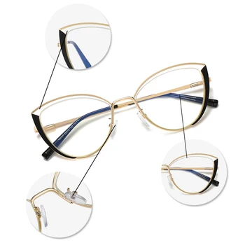 Meeshow очила по рецепта дамски рамки котешко око, очила за корекция на оптичен дизайн очила за късогледство очила за старческо