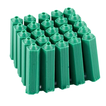 Нови крепежни винтове зелен 6 mm нескользящий пластмасов дюбел 100 бр.
