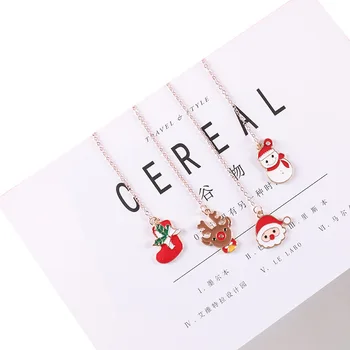 Корейски Прекрасен Творчески Коледна Висулка Полагане На Малка Прясна Студентски Метална Папка За Отметки Коледен Подарък Коледна Украса