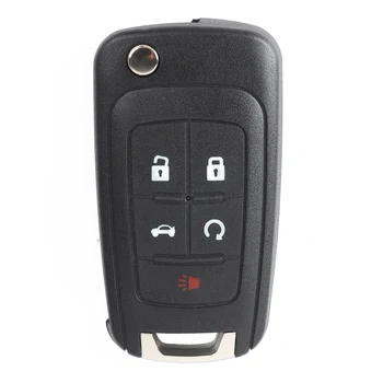 DIYKEY Smart Remote Key Shell 5-бутон Калъф за Ключове Замяна на Кутията за Chevrolet/Opel/Buick