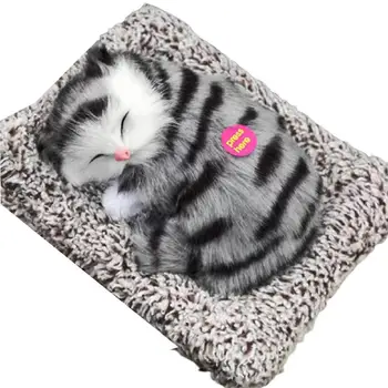 Дисплей Мухъл Дизайн на Спящата Котка Пречистване на Въздуха Пластмасов Мультяшная Симулация Модел на Животното за Кола