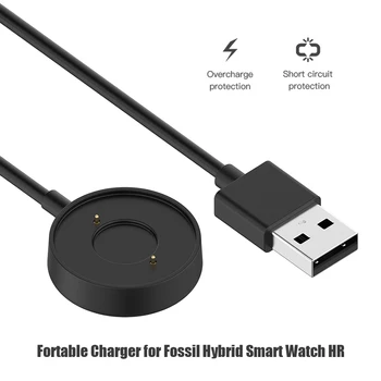 PVC + коремни мускули 1 м / 3,28 фута USB кабел за зарядно устройство Бърза Скорост на зареждане за умни часовници Fossil Hybrid HR-Бързият кабел за зареждане кабел Малка пулсация на постоянен ток