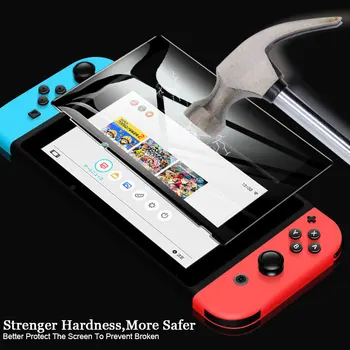 Цветна Защитен слой от Закалено Стъкло с Извит Край За Nintendo Switch Пълно покритие Защитно фолио за екрана NS Switch Lite Игрална конзола