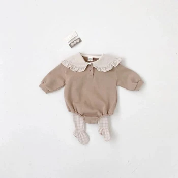 2021 Есен Нова Детски дрехи са Памучни боди за новородени Ежедневното за деца Твърди Корейската детски дрехи
