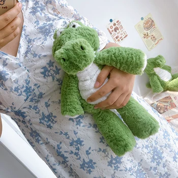 Пълнени крокодил - Плюшени играчки - Страхотно е за декор на детска стая - Детски подаръци - Сладък пухкав Плюшен играчка Бяла Бяла Мечка