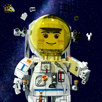 HUIQIBAO 518 бр. Космически Лунен Марс на Астронавт Космонавт Фигурки Модел Строителни Блокове на Момчетата на САМ Тухли Градски Дизайнер на Играчки за деца