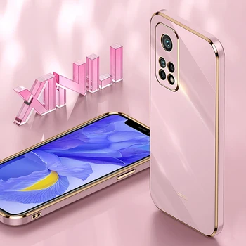 Квадратна делото с покритие Калъф за Xiaomi Mi 10T Pro 5G Силиконов Протектор на обектива Mi10T 10TPro Мобилен телефон Funda за момичета Рамки