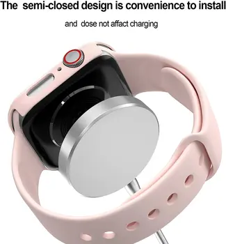 Стъкло+Калъф+Каишка за Apple Watch band 44 мм 40 мм 45 мм 41 мм 38 мм 42 мм 44 мм Силикон каишка за часовник гривна iWatch серия 3 4 5 6 se 7