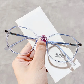 От -1,0 До -4,0 Нови Точки TR90 За защита От Радиация Късогледство, за жени и За мъже с кръгли рамки на Очила с Прозрачни Лещи Готови Недалновидни очила