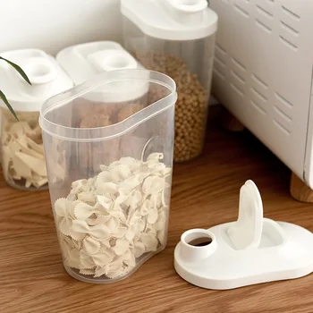 Кутия За съхранение на продукти WBBOOMING Запазва Свежестта на Контейнер Пластмасови Уплътнителни Капацитет Две Капацитет Бял Дизайн Сгъваем Кухненски Кутия За Съхранение