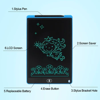 Графичен Таблет за рисуване Смарт Дъска за рисуване LCD таблет за Писане Електронна Дъска за писане 12-инчов килимче за рисуване за деца