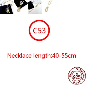 C53 s925 сребро колие самоличността на мода кръст инкрустиран камък висулка верига позлатени усукана пънк стил на нов горещ