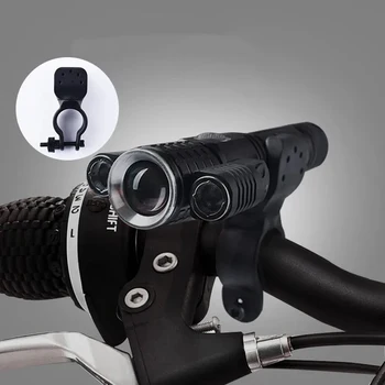 Мощен фенер USB Акумулаторна Фенерче за велосипеди с три глави Регулируем Фокус Висока мощност led светлини Къмпинг факел