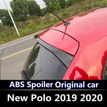 За Volkswagen New Polo 2019 2020 ABS Пластмаса, Оцветено в Цвета на Екстериора на Колата Задната Задното Крило на Багажника Спойлер за Устни