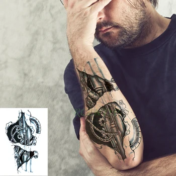 Водоустойчив временна татуировка стикер marchine парна тръба татуировка флаш татуировка фалшиви татуировки за мъже мъже жени