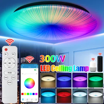 30/40/50 cm WIFI RGB LED Тавана Лампа Домашно Осветление 300 W Bluetooth ПРИЛОЖЕНИЕ Димиране Умен Тавана Лампа С дистанционно Управление AC85-265V