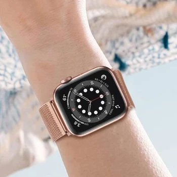 Милано линия за Apple Watch band 7 6 5 42 мм 44 мм 38 мм 40 мм 41 мм 45 мм и Каишка за гривна от неръждаема стомана iWatch 7 5 6 SE Каишка за часовник