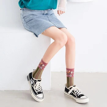 Сладки чорапи kawaii модерна жена със стил харадзюку calcetines уютен дизайнер за жени chausette femme calcetin забавен топло шарен чорап