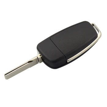 OkeyTech 3 Бутона Flip-Сгъваем Дистанционно на Ключа на Автомобила за Носене на Ключодържател Корпус HU66 HAA Необрезанное Празно Нож за Audi A6L A8 A2 A3 A4 Q7 TT
