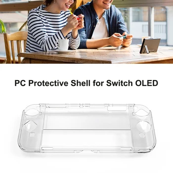 Кристално Чист Защитен Калъф за Nintendo Switch OLED-конзола Обвивка на КОМПЮТЪРА Твърд Прозрачен Калъф Противоударная Защита от падане