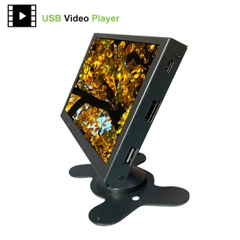 LCD рекламен екран Плейър албуми 7-инчов LCD дисплей IPS LCD-дисплей с 1024x600 USB Видео плейър с високоговорител, USB е plug-и-play
