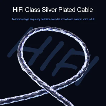 CVJ V3 16 Ядра със сребърно покритие Жични Слушалки-втулки HiFi Кабел за слушалки 0,75 мм 0,78 мм MMCX За ДОГОВАРЯЩИЯ CCA KBEAR TRI