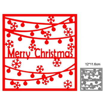На фона на границата Коледни Нови печати за рязане на метал САМ фотоалбум бележки изготвяне на карти печат на релефни орнаменти мухъл