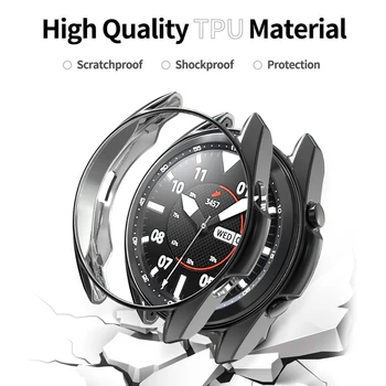 Ултра тънък Защитен калъф за Samsung Galaxy Watch 3 45 мм 41 мм Watch3 Мек выдалбливают смарт часовници Капачка Защитна Броня Обвивка