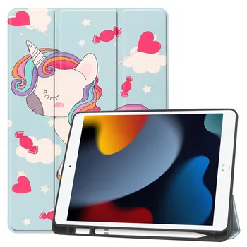 Smart-калъф за iPad 9 9-то Поколение 2021 Таблет Детски Магнитни Сгъваем Калъф Funda Para Таблетка за iPad 10,2 10 2 2021 2020 Калъф
