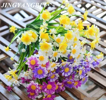 1бр Маргаритка изкуствени цветя зърно декоративни фалшиви букет слънчогледи Моделиране на водния план