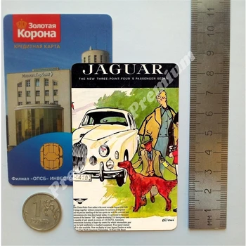 Fridge magnet souvenir е Jaguar е отпечатък винтажного на плаката