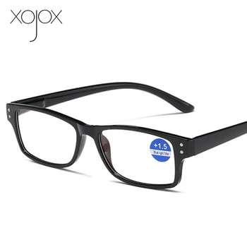 XojoX 2022 Нови Очила за четене за жени и мъже, Модни Квадратни Очила за далекогледство Прозрачни Очила за далекогледство +1,5 2,5 3,5