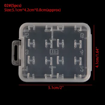 10 Бр. Пластмаса Прозрачна Стандартна SD SDHC Карти Памет, Калъф Притежателя Кутия За съхранение на Доставка