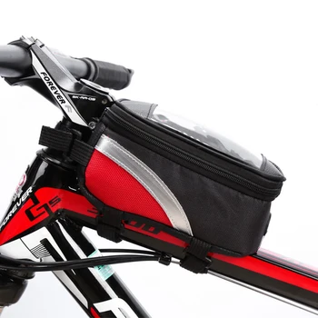 Велосипедна чанта Велосипедна Корона Тръба Волана Мобилен Мобилен Телефон Чанта за Носене на Притежателя на Екрана Планина за телефон Чанта за Носене със сензорен екран