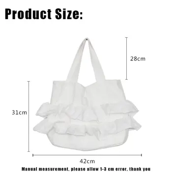 Youda Дамски пазарска чанта Плиссированная чанта Модерен с къдри Голям капацитет на торби за Многократна употреба на рамото чанта с джоб на съвсем малък