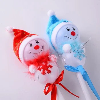 ентусиазиран светещ пръчка светещи играчки Пръчки с анимационни Малък снеговиком, подбадривающим led светлина, Коледна Сватба, рожден Ден, декор