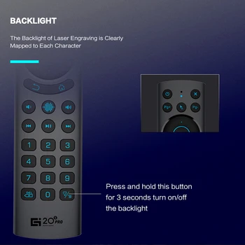 G20BTS Плюс Дистанционно Управление Ергономичен Дизайн Двухмодельный Безжичен Bluetooth-Съвместими Гласова Дистанционно Управление на 2,4 G за ТВ-бокс
