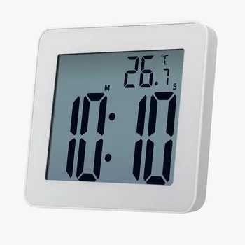 Водоустойчив Стенен Часовник Таймер Прости LCD Часовник За Баня, Кухненски Електронни Часовници-часовник L1