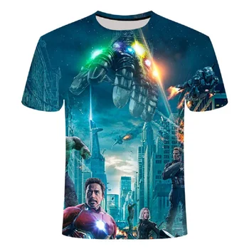 2021 Лятна Нова мъжка риза 3DT с герой от филма на 3D Дигитален Печат Хип-хоп Готина мъжка риза Плюс Размер с къс ръкав