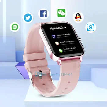 Смарт часовници с пълен сензорен екран Фитнес тракер сърдечната честота Смарт часовници За мъже и жени, Водоустойчиви Смарт часовници за Android и iOS Спортни Смарт часовници