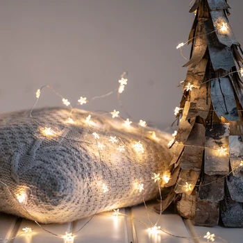 36 Метра LED Star Струнни Гирлянди Нощни Светлини за Коледно парти Спалня Празник Декорация Сватба Гирлянди на открито