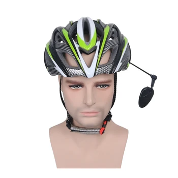 Deemount Велосипеден Шлем Огледало За Обратно Виждане Задно Виждане Възприятие Часа, 360 Градуса Завъртане Регулируема По Дължина Тапа От Ляво На Дясно