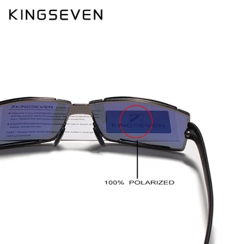KINGSEVEN Корпоративна дизайн Поляризирани очила без рамки За мъже Шофьорски очила Мъжки Слънчеви очила За мъже Правоъгълник UV400 Oculo