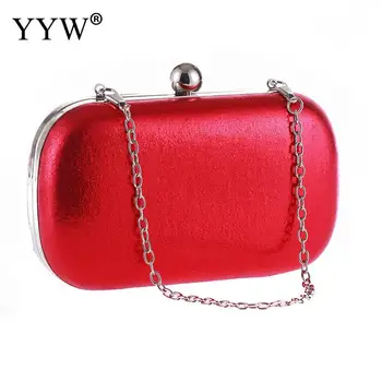 Червеният Цвят на Мини Сватбената чанта за Женски партита в чантата си една Вечер банкетна клатч за булката с веригата Сватбени чанти Bolsa Feminina 2019