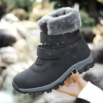 Дамски обувки от 2021 г. с Нови модни непромокаеми зимни обувки за зимата на улицата обувки, Дамски ежедневни леки топли зимни ботуши в щиколотку
