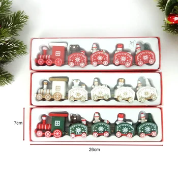 Весела Коледа На Дървен Влак Украшение Коледна Украса За Дома, Подарък От Дядо Коледа Натал Навидад Ноел 2022 Нова Година Коледен Декор