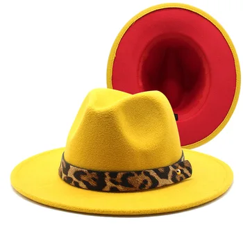 Долната Лоскутная Панама Вълнена фетровая шапка Джаз Фетровая шапка за жени и мъже, 7 см с широка периферия Вечерна Ковбойская шапка-мека мъжка шапка за хазарта Панама Шапка Рокля Шапка