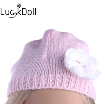 Пуловер+Пола+Вълнена шапка с цветя модел 18 см в американски стил и 43 см Аксесоари за дрехи за кукли,Играчки за момичета,Поколение,Подарък за рожден ден