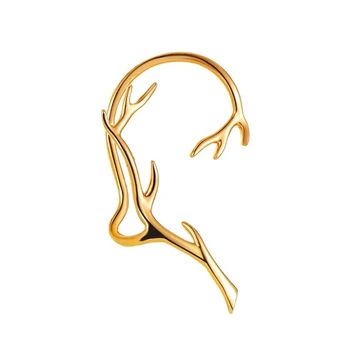2021 Европейските и американските модни тенденции метална част на ухото костен скоба изискани обеци за жени стръмни необичайни декорации